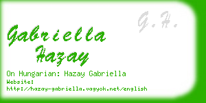 gabriella hazay business card